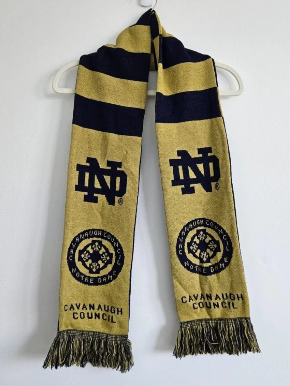 Notre Dame Fighting Irish Scarf Blue Gold President's Circle Cavanaugh Council